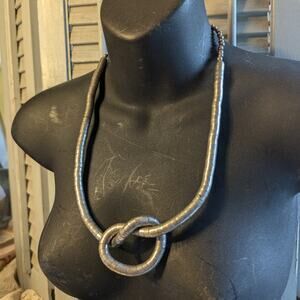 Silver reticulated bendable snake necklace or bracelet